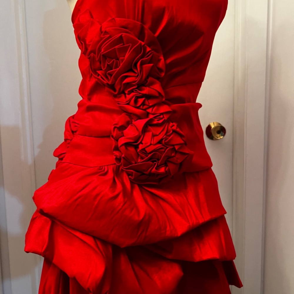 Forever 21 Red Ruched Strapless Bodycon Mini - Picture 12 of 15
